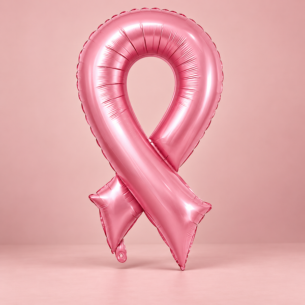 Pink October Foil Balloon Ribbon – Breast Cancer Awareness