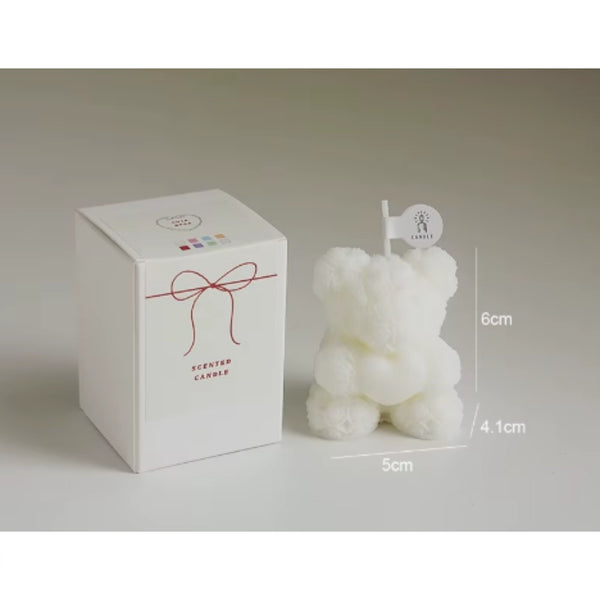 English pear freesia Custom Handmade Bear Rose Lovely Teddy Bear Candles