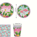 Load image into Gallery viewer, Flamingo Themed Birthday Party Tableware Set