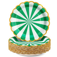 Load image into Gallery viewer, Carousel Stripe Party Theme Tableware Set (Green)
