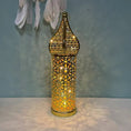 Load image into Gallery viewer, Ramadan Lantern Moroccan Golden hollow Iron - 35.5 CM