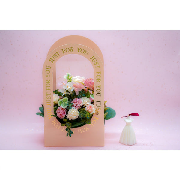 Mother's Day Artificial Flower Basket with Scented Candle