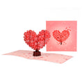 Load image into Gallery viewer, Red Bloom Heart Tree 3D Pop Up Card