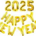 Load image into Gallery viewer, Happy New Year 2025 Golden 16 Inch Foil Balloon