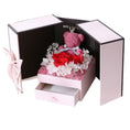 Load image into Gallery viewer, Pink Eternal Roses Bear and Heart Gift Box