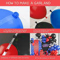 Load image into Gallery viewer, Black Red and Blue Balloon Arch Decorations