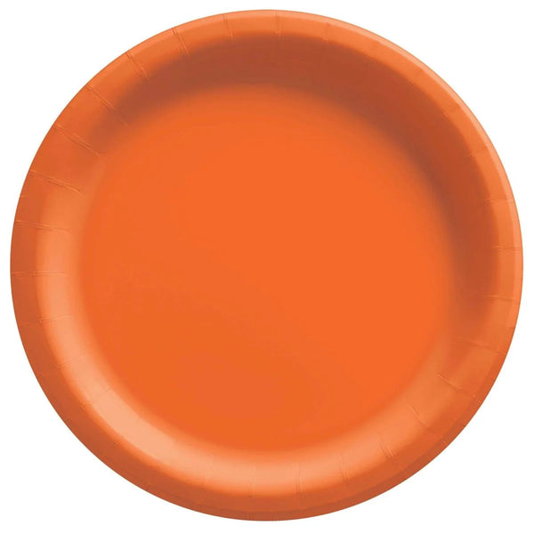 Orange Round 7 Inch Paper Plates