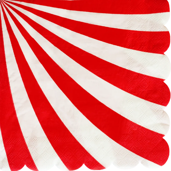 Red Swirl Paper Napkins Set