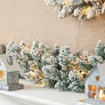 Load image into Gallery viewer, Christmas Flocked Pre-Lit Wreath Garland