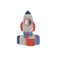 Load image into Gallery viewer, Spaceship Theme 8 inch Plates Set