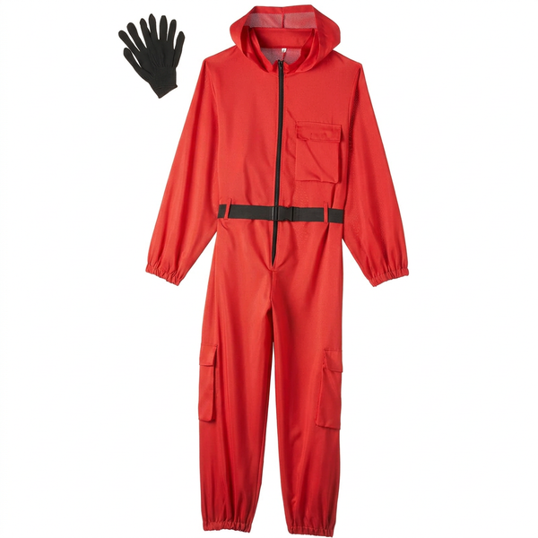 Squid Game Guard Kids Jumpsuit Costume with mask