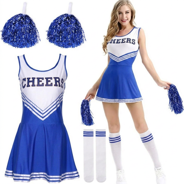 Women's Cheerleader Costume (blue)