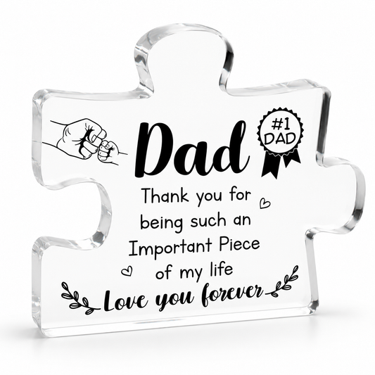 Father's Day Acrylic Father's appreciation puzzle block (7*8.5 CM)