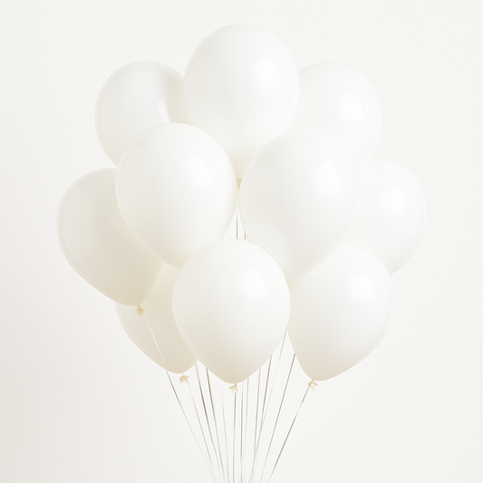 White Helium Ballon Bunch-20pcs