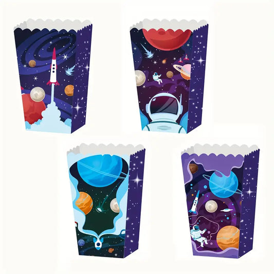 Outer Space-themed Popcorn Candy Boxes Set