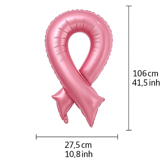 Pink October Foil Balloon Ribbon – Breast Cancer Awareness