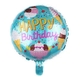 New Design Happy Birthday Foil Balloons, 18" Round