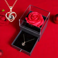 Load image into Gallery viewer, Necklace Gift Box with 1 Preserved Rose
