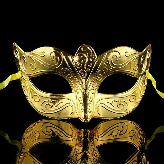 Venetian style Children Masquerade Eye Mask Gold