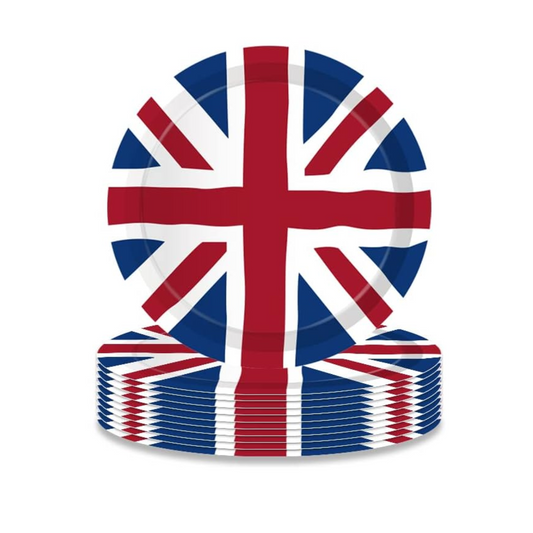 London Theme 9 Inch Paper Plates Set