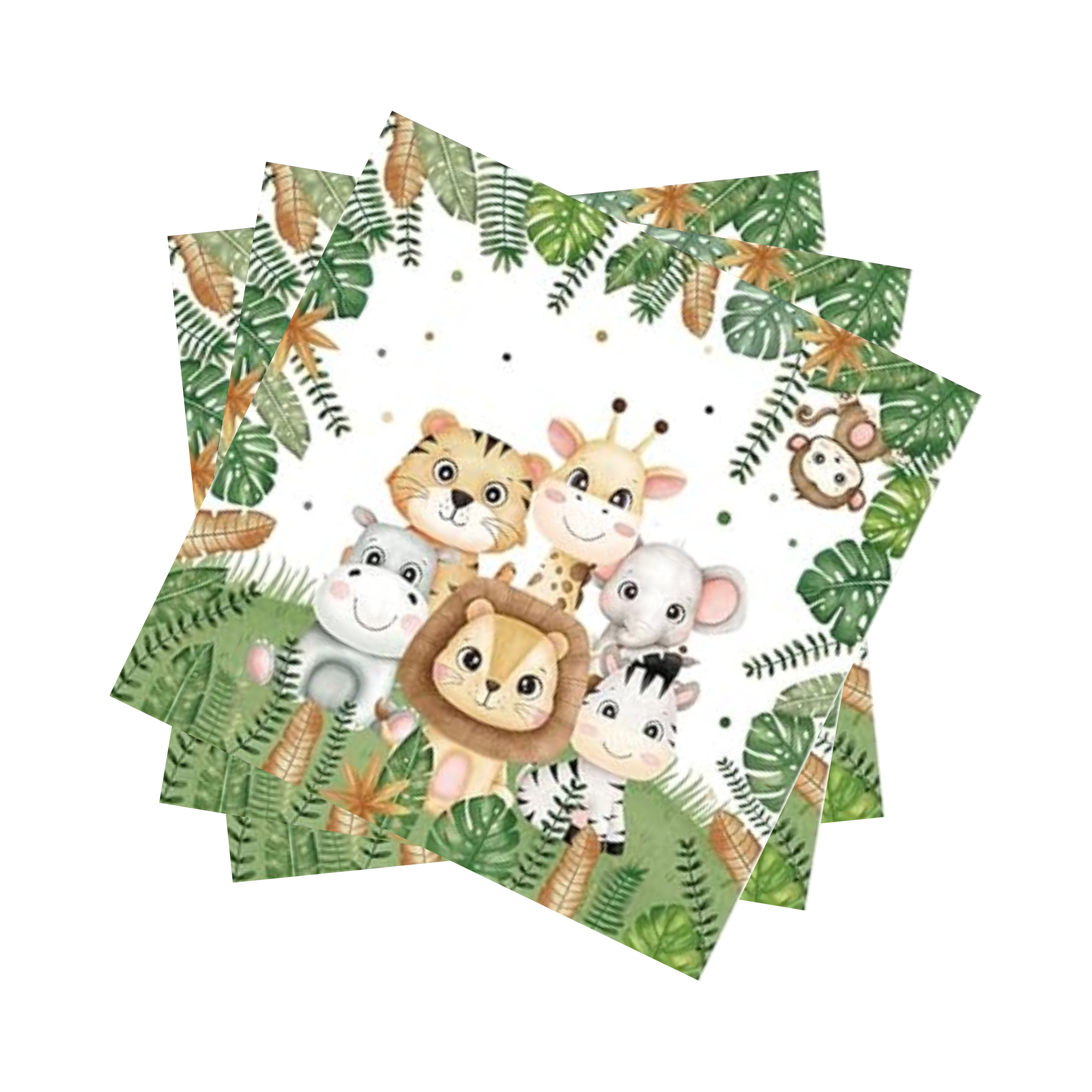 Safari Theme Party Paper Napkins Set