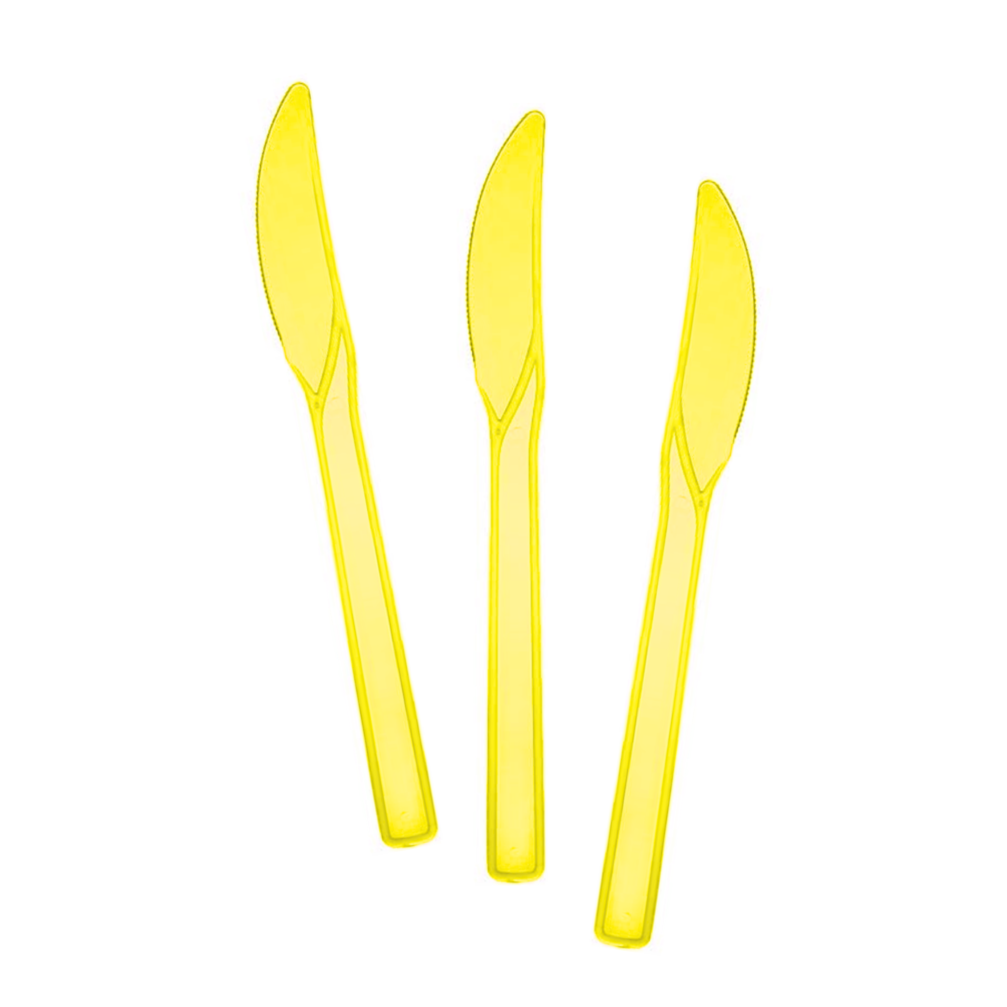 Carousel Stripe Party Theme Cutlery Set (Knives - Yellow)