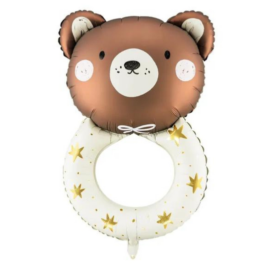Teddy Rattle Baby Shower Large Foil Balloon