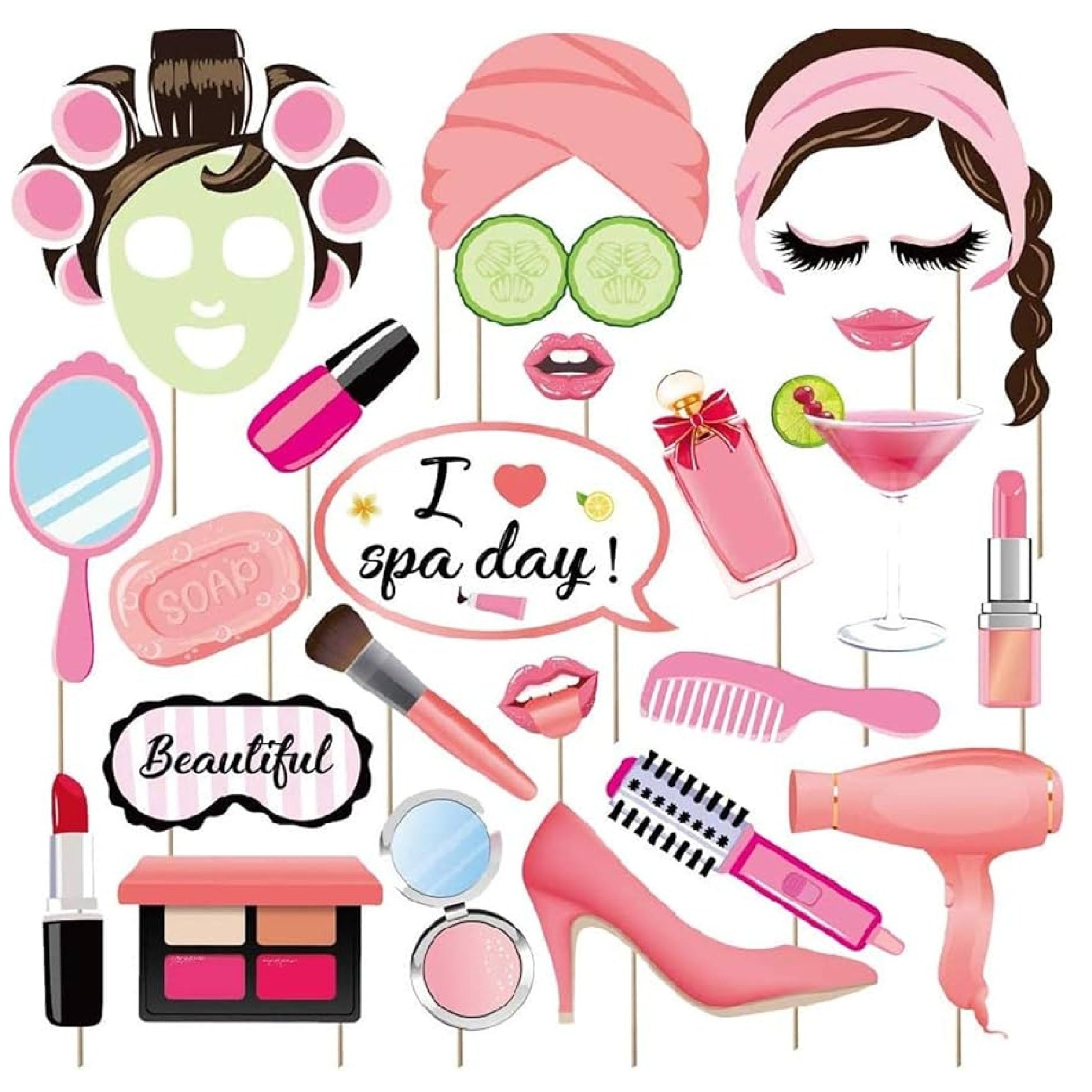 Spa Day Photo Booth Props