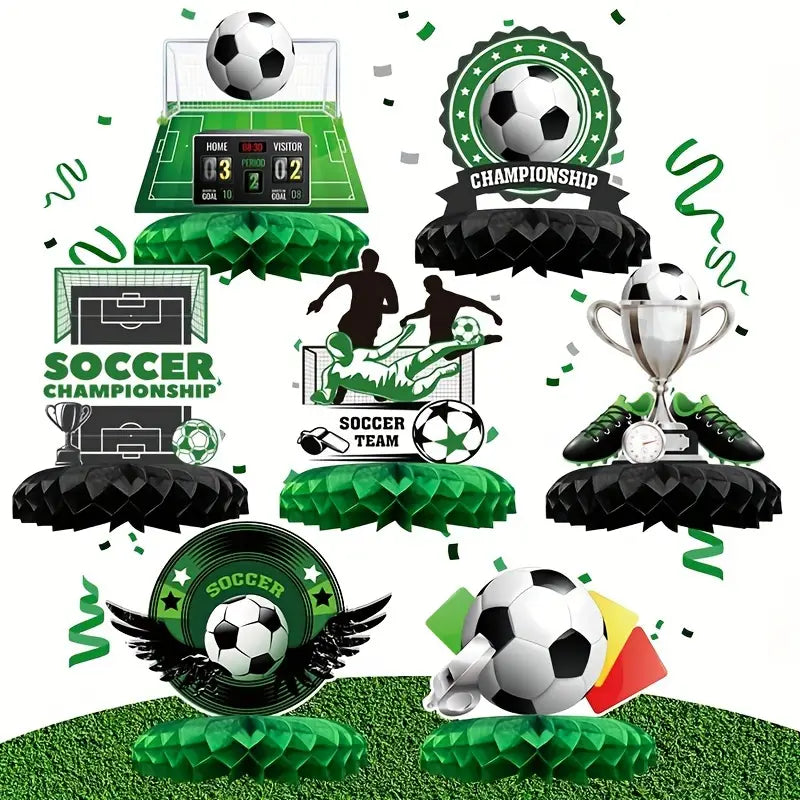 Football Theme Honeycomb Paper Ornaments Set