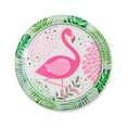 Load image into Gallery viewer, Flamingo Themed Birthday Party 9 Inch Paper Plates Set
