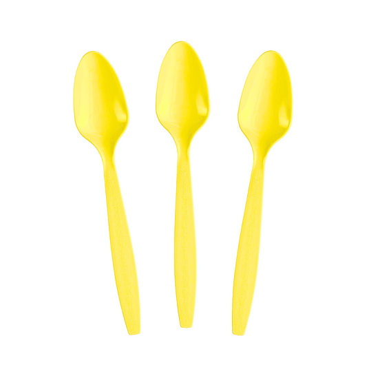 Circus Party Yellow Swirl Cutlery Set (Spoons)