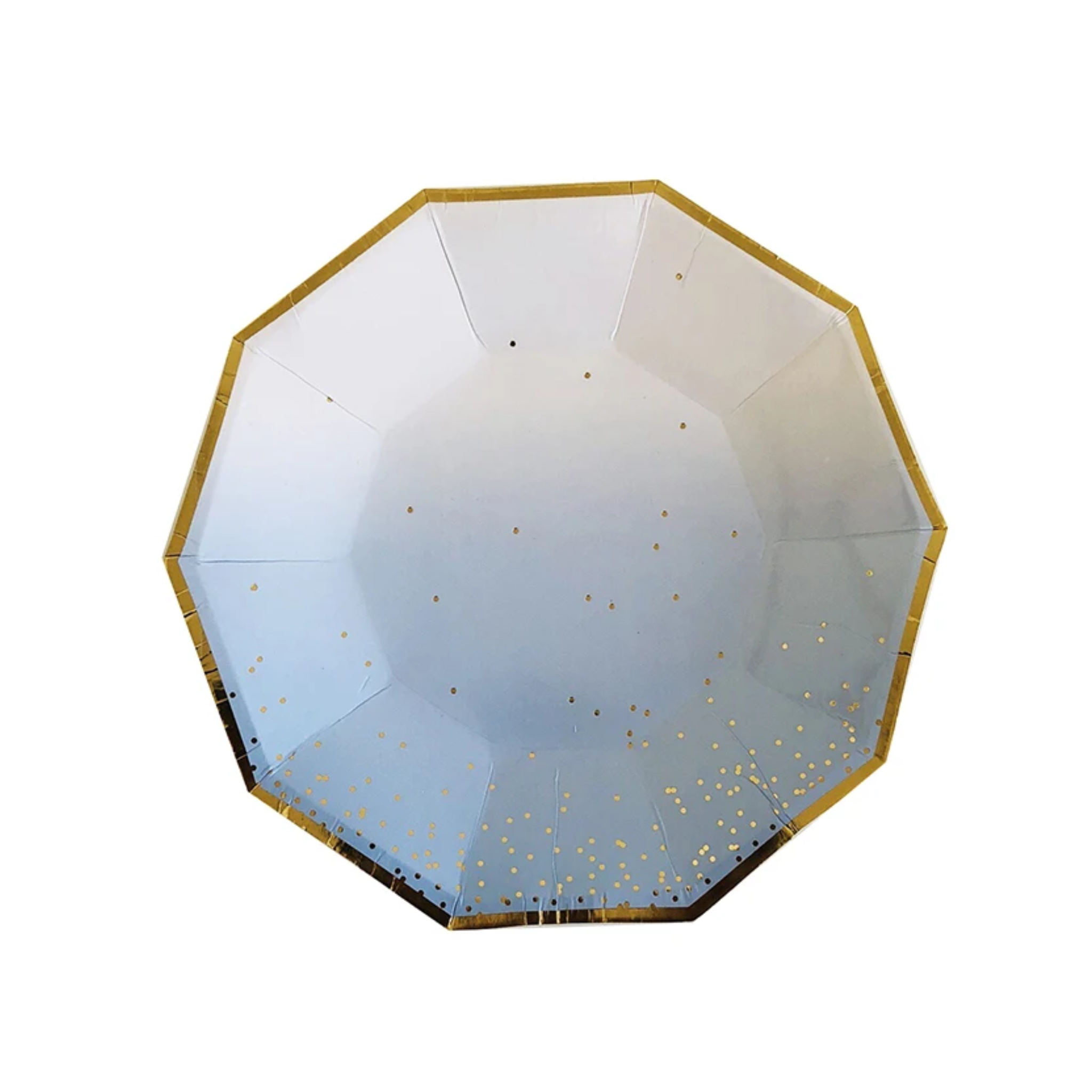 Blue Ombre with Gold Foil Dots Tableware Set