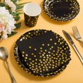 Load image into Gallery viewer, Gold and Black Theme Party Dinnerware Set
