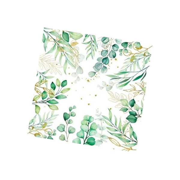 Eucalyptus Leaf Paper Napkins Set (Square)