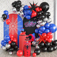 Load image into Gallery viewer, Black Red and Blue Balloon Arch Decorations
