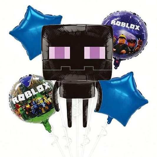 Minecraft & Roblox Foil Balloon Set