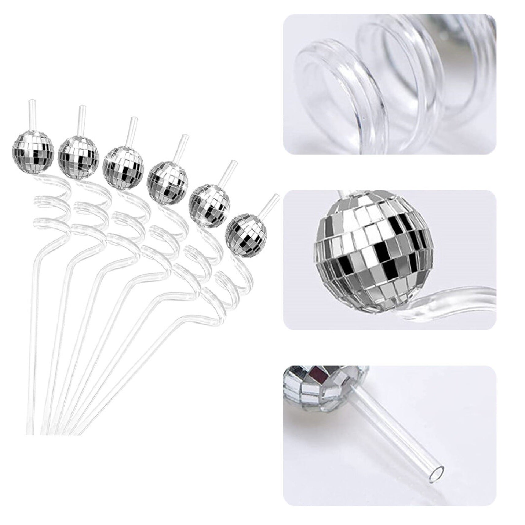Disco Theme Party Straw - 1 Pc