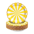 Load image into Gallery viewer, Carousel Stripe Party Theme Tableware Set (Yellow)
