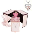 Load image into Gallery viewer, Mothers Day rose bear gift box heart-Mom Necklace
