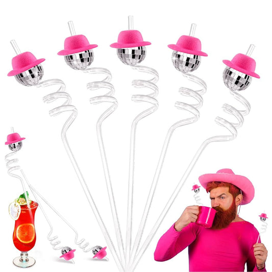 Cowboy Disco Ball Cocktail Straw