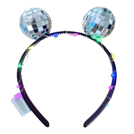 LED light Disco Ball Headband