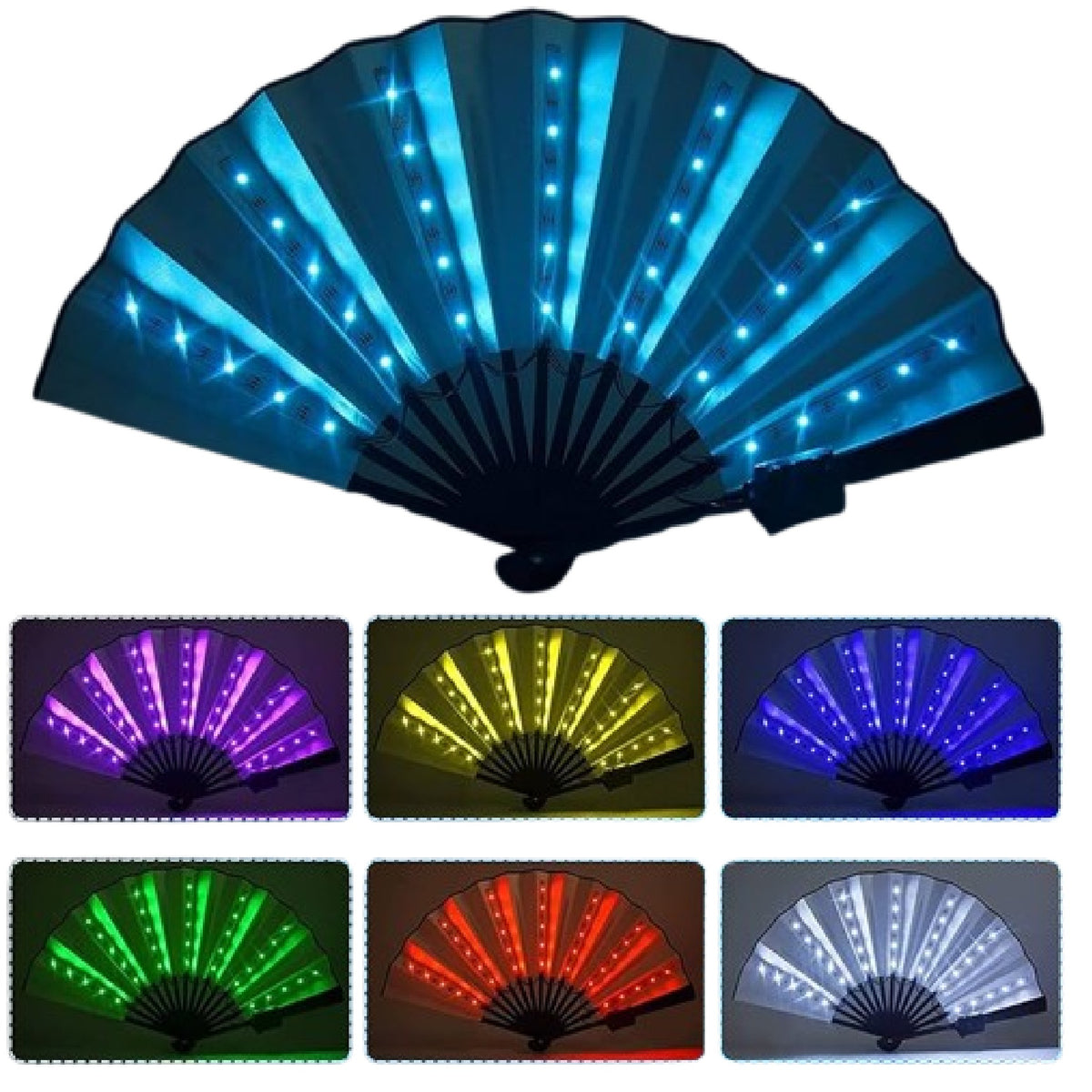 Led Fan Foldable Folding Led Light Up Hand Fan – Ribbontique
