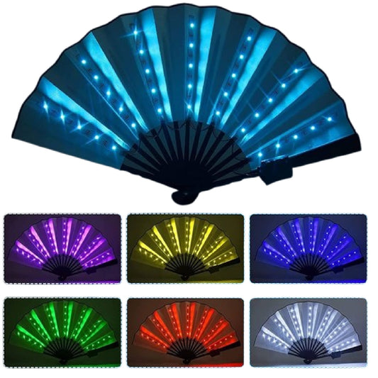 Folding Led Light Up Hand Fan