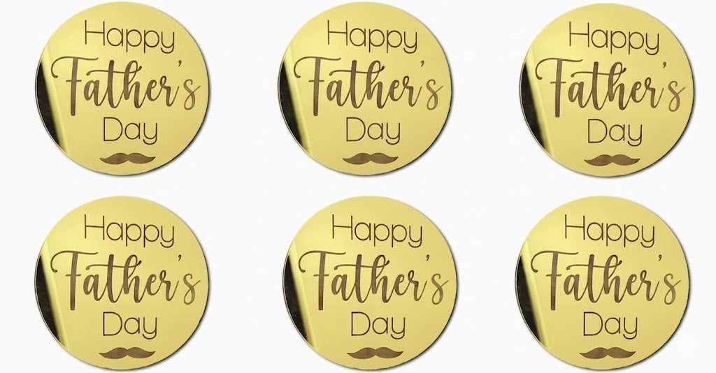 Father's Day Cup Cake Toppers - 6 pcs