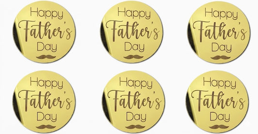 Father's Day Cup Cake Toppers - 6 pcs