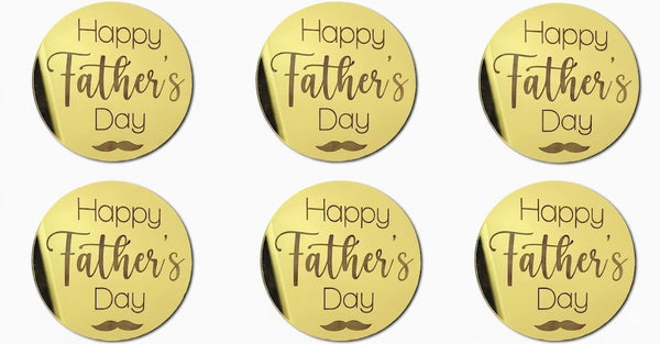 Father's Day Cup Cake Toppers - 6 pcs