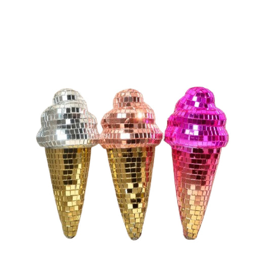 Disco Ice Cream Cone Decoration