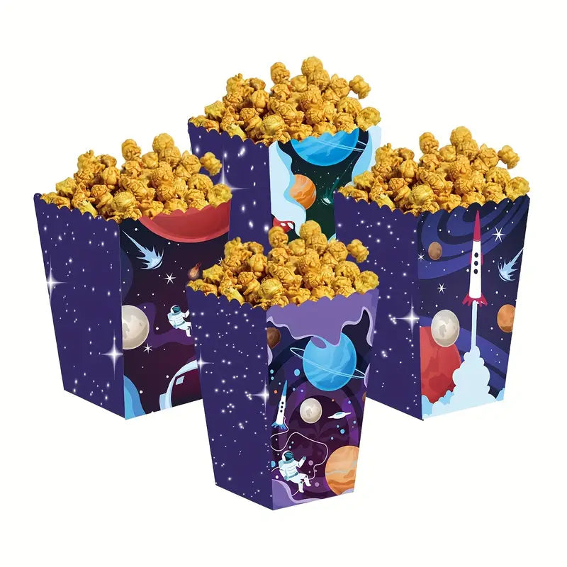 Outer Space-themed Popcorn Candy Boxes Set