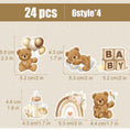 Load image into Gallery viewer, Baby Shower Bear Cupcake Toppers Brown Bear

