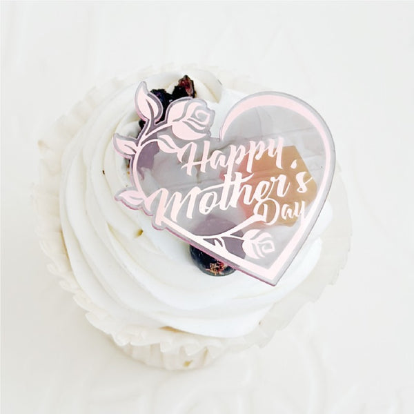 Happy Mother's Day Cup Cake Topper (Pink)